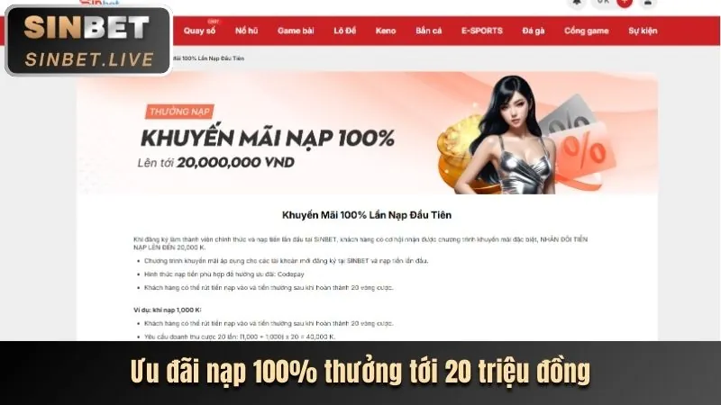 Thưởng nạp lần đầu bắn cá